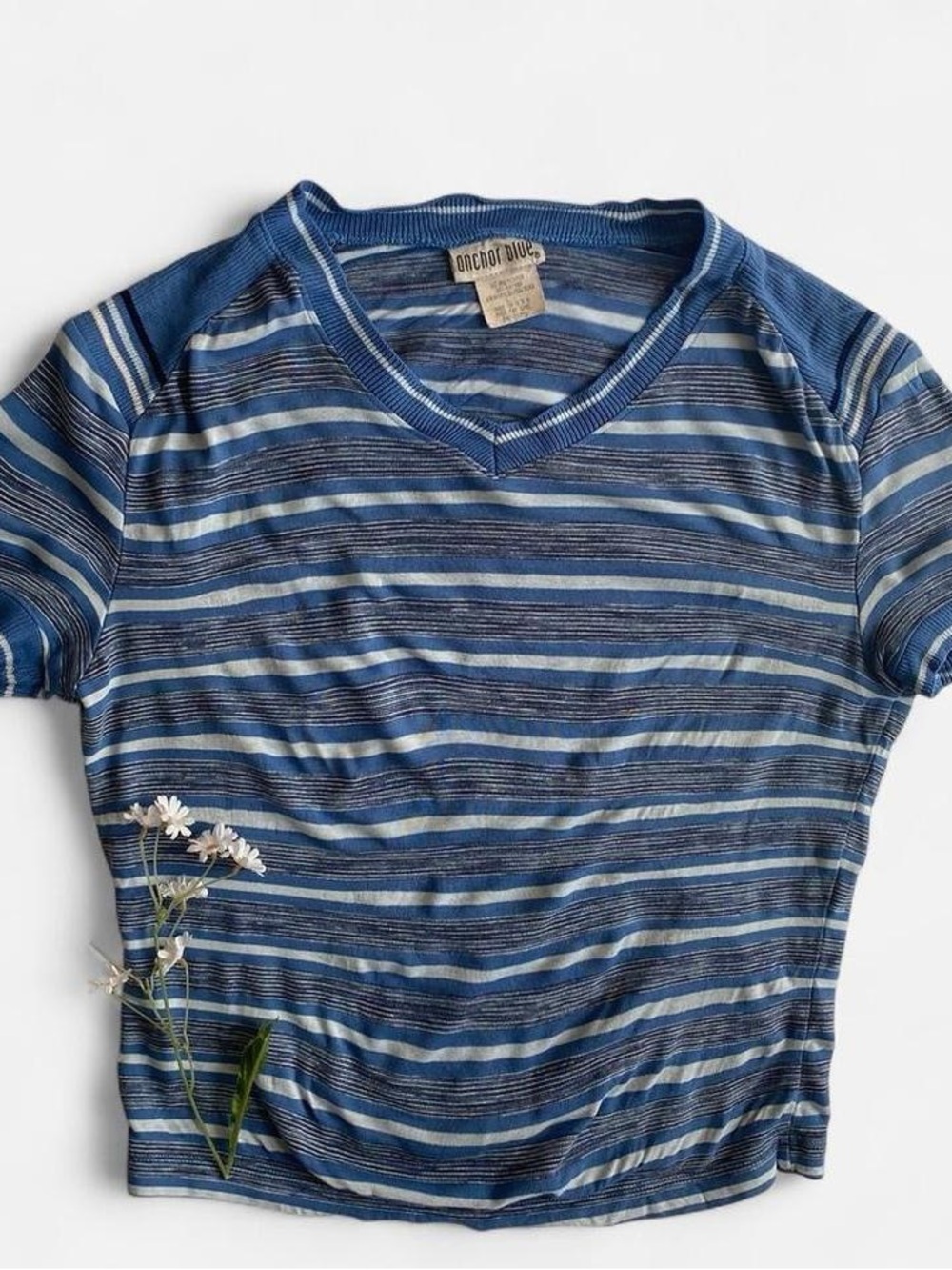 Vintage 90s blue striped tee